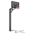 Стойка баскетбольная под бетонирование с металлическим щитом, вынос 120 см.